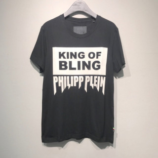 Philipp Plein 2019  Mens Logo Cotton Short Sleeved Tshirt - 필립플레인 남성 로고 코튼 반팔티 Phi0033x.Size(m - 3xl).블랙