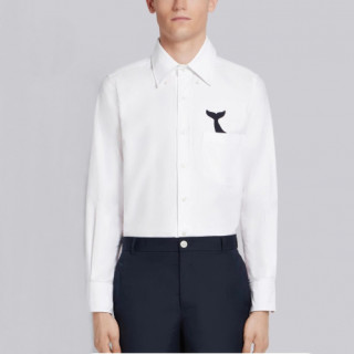 Thom Browne 2019 Mens Slim Fit Cotton Tshirt - 톰브라운 남성 슬림핏 코튼 셔츠 Tho0050x.Size(s- 2xl).화이트