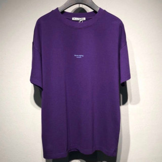 [파격특가]Acne 2019 Studios Mens Logo Cotton Short Sleeved Tshirt  - 아크네 스튜디오 남성 로고 코튼 반팔티 Acn0012x.Size(s - xl).퍼플