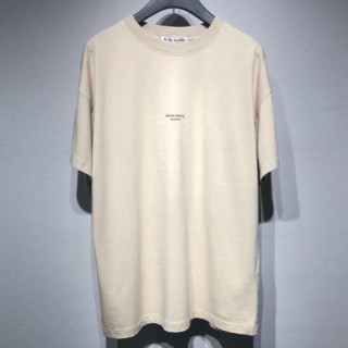 Acne 2019 Studios Mens Logo Cotton Short Sleeved Tshirt  - 아크네 스튜디오 남성 로고 코튼 반팔티 Acn0014x.Size(s - xl).아이보리