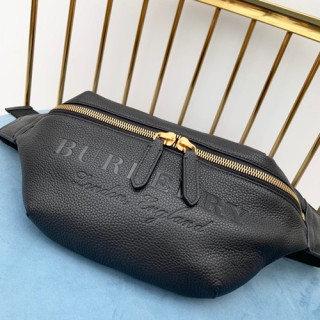 [데일리 백]Burberry 2019 Leather Belt Bag ,31CM - 버버리 2019 레더 남성용 벨트백,BURB0158 ,31cm,블랙