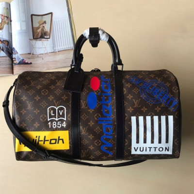 [올봄 잇템!!]Louis Vuitton 2019 Keepall Bandouliere Bag,50cm - 루이비통 2019 키폴 반둘리에 남여공용 여행가방,M44642,LOUB1266 ,50 cm,브라운