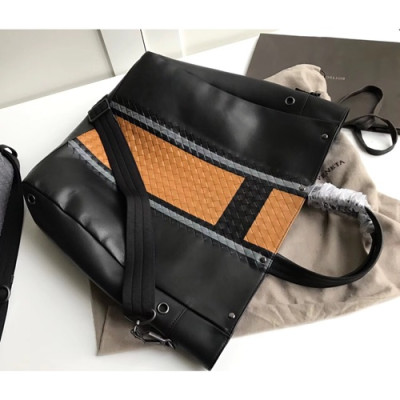 [매장판][놀라운수납력]Bottega Veneta Leather Tote Shopper Bag,40cm - 보테가 베네타 레더 남성용 토트 쇼퍼백 505887,BVB0233,40cm,블랙