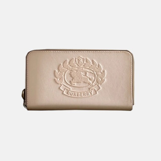 Burberry 2019 Leather Zip Round Wallet - 버버리 남여공용 레더 지퍼 라운드 장지갑 BURW0037.Size(19CM).연핑크