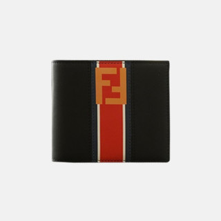 Fendi 2019 Leather Wallet - 펜디 남여공용 레더 반지갑 FENW0035.Size(11.5cm).다크네이비