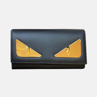 Fendi 2019 Leather Wallet - 펜디 남여공용 레더 장지갑 FENW0050.Size(19.5cm).블랙