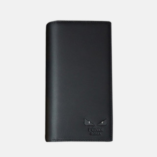 Fendi 2019 Leather Wallet - 펜디 남여공용 레더 장지갑 FENW0056.Size(18.5cm).블랙