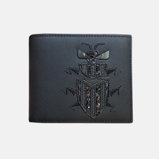 Fendi 2019 Leather Wallet - 펜디 남여공용 레더 반지갑 FENW0062.Size(11.5cm).블랙