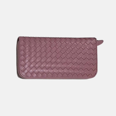 Bottega Veneta 2019 Zip Round Wallet - 보테가베네타 남여공용 지퍼 라운드 장지갑 6002-BVW0025,19cm.핑크