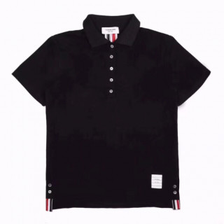 [매장판]Thom Browne 2019 Mens  Polo Cotton Short Sleeved Tshirt - 톰브라운 남성 폴로 코튼 반팔티 Tho0099x.Size(m - 2xl).블랙