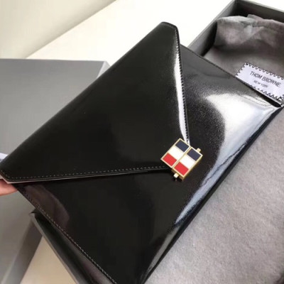 Thom Browne 2019 Leather Clutch Bag ,23.5cm - 톰브라운 2019 레더 여성용 클러치백 THOB0029,23.5cm,블랙