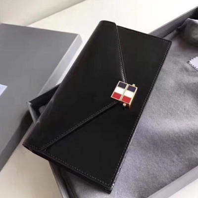 Thom Browne 2019 Leather Clutch Bag ,23cm - 톰브라운 2019 레더 여성용 클러치백 THOB0030,23cm,블랙