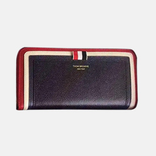 Thom Browne 2019 Leather Zip Round Wallet,19cm - 톰브라운 2019 레더 남여공용 지퍼 라운드 장지갑 TBW0009,19cm,네이비