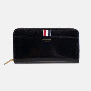 Thom Browne 2019 Leather Zip Round Wallet,21cm - 톰브라운 2019 레더 남여공용 지퍼 라운드 장지갑 TBW0017,21cm,블랙