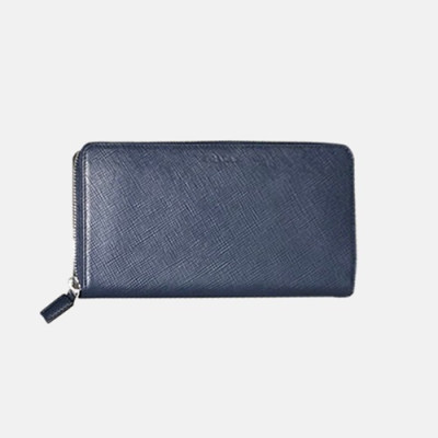 Prada 2019 Mens Saffiano Leather Zip Wallet 2ML317 - 프라다 남성 사피아노 레더 지퍼 장지갑 PRAW0063,20CM, 네이비