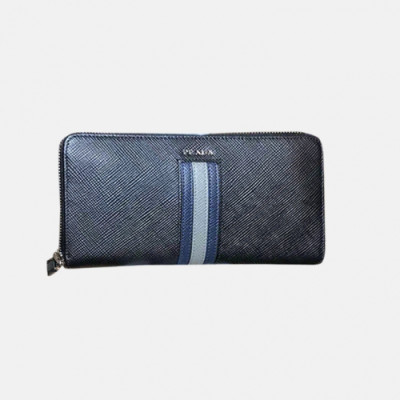 Prada 2019 Mens Saffiano Leather Zip Wallet 2ML317 - 프라다 남성 사피아노 레더 지퍼 장지갑 PRAW0067,20CM, 블랙
