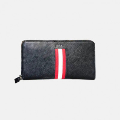 Prada 2019 Mens Saffiano Leather Zip Wallet 2ML317 - 프라다 남성 사피아노 레더 지퍼 장지갑 PRAW0068,20CM, 블랙