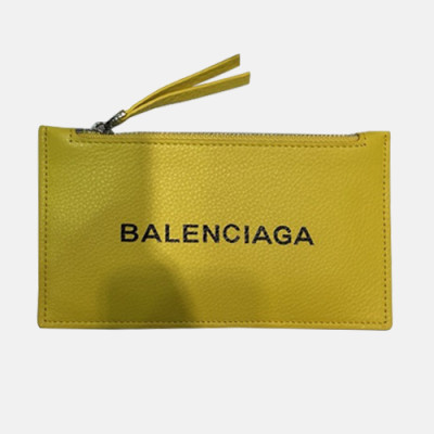 Balenciaga 2019 Leather Card Purse,17cm - 발렌시아가 2019 레더 남여공용 카드 퍼스 BGW0001,17CM.옐로우