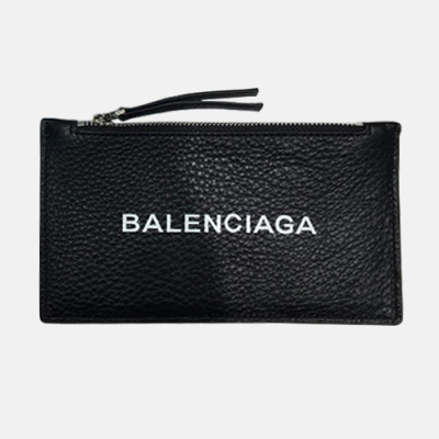 Balenciaga 2019 Leather Card Purse,17cm - 발렌시아가 2019 레더 남여공용 카드 퍼스 BGW0004,17CM.블랙