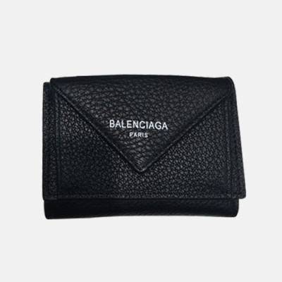 Balenciaga 2019 Leather Wallet - 발렌시아가 2019 레더 남여공용 월릿 BGW0008.블랙