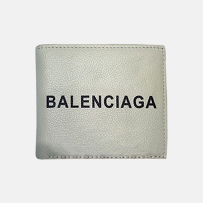 Balenciaga 2019 Leather Wallet.11cm - 발렌시아가 2019 레더 남여공용 월릿 BGW0012.11cm,화이트