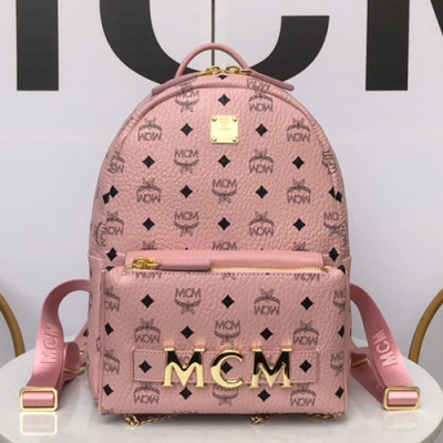 MCM 2019 Visetos Back Pack,26cm - 엠씨엠 2019 비세토스 남여공용 백팩 MCMB0175, 26cm,핑크