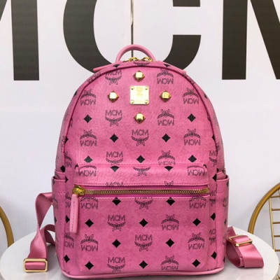 MCM 2019 Visetos Back Pack,26cm - 엠씨엠 2019 비세토스 남여공용 백팩 MCMB0191, 26cm,핑크