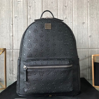 MCM 2019 Leather Back Pack,26cm - 엠씨엠 2019 레더 남여공용 백팩 MCMB0196, 26cm,블랙