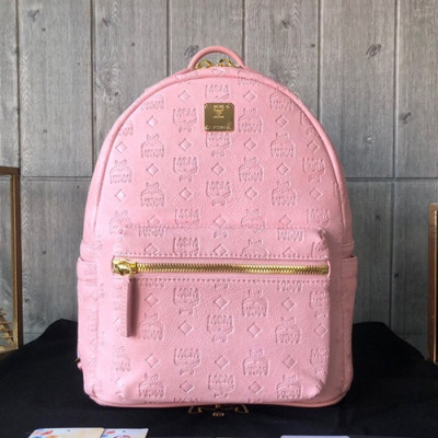 MCM 2019 Leather Back Pack,26cm - 엠씨엠 2019 레더 남여공용 백팩 MCMB0199, 26cm,핑크