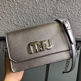 MiuMiu 2019 Shoulder Cross Bag,20cm - 미우미우 2019 숄더 크로스백,5BH077, MIUB0089 , 20cm,실버