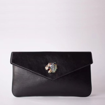 Gucci 2019 Rajah Leather Clutch Bag ,32CM - 구찌 2019 라자 레더 여성용 클러치백 551522 ,GUB0604,32cm,블랙