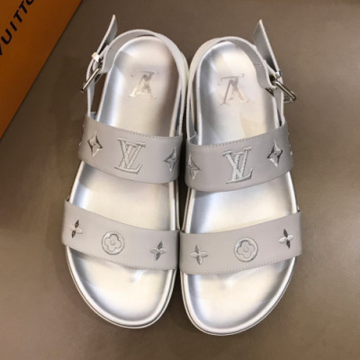 Louis Vuitton 2019 Mens Initial Logo Leather Sandal - 루이비통 남성 이니셜 로고 레더 샌들 Lou01134x.Size(240 - 275).실버