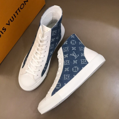 Louis vuitton 2019 Mens Business Classic Monogram High-top Sneakers  - 루이비통 남성 비지니스 클래식 모노그램 하이탑 스니커즈 Lou01140x.Size(240 - 270).블루