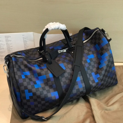 Louis Vuitton 2019 Damier Graphite Bag,50cm - 루이비통 다미에 그라피티 남여공용 여행가방,N40080,LOUB1372,50cm,블랙(블루)