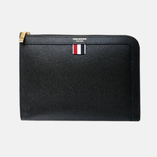 Thom Browne 2019 Leather Clutch Bag ,24.5/28cm - 톰브라운 2019 레더 남여공용 클러치백 THOB0080,24.5/28cm,블랙