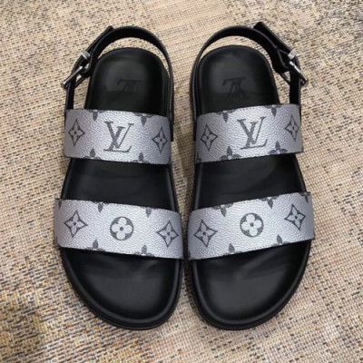 Louis Vuitton 2019 Mens Initial Logo Leather Sandal - 루이비통 남성 이니셜 로고 레더 샌들 Lou01150x.Size(240 - 275).그레이