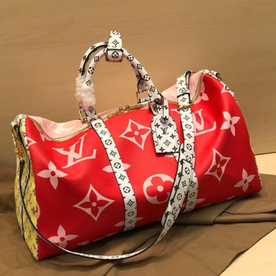 Louis Vuitton 2019 Monogram Keepall Bandouliere Bag,50cm - 루이비통 2019 모노그램 키폴 반둘리에 남여공용 여행가방,M44590,LOUB1443 ,50 cm,레드