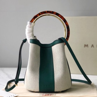 Marni 2019 Pannier Bucket Tote Shoulder Bag,19CM - 마르니 2019 파니에 버킷 토트 숄더백, MARB0007,19CM,그린