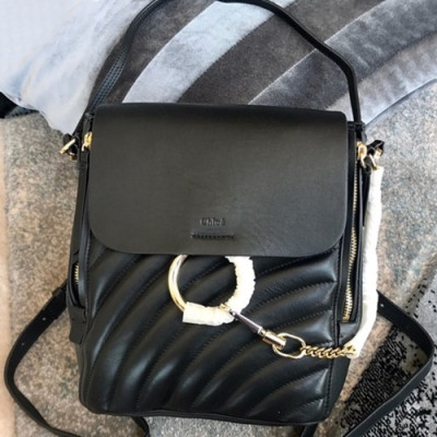 Chole 2019 Faye Leather Tote Shoulder Bag / Back Pack, 25.5cm -  끌로에 2019 페이 레더 토트 숄더백/백팩,CLB0116,25.5cm,블랙