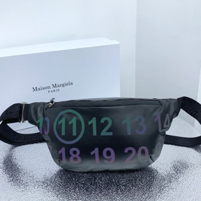 Maison Margiela 2019 3M Leather Bum Bag,40cm - 메종 마르지엘라 2019 3M 레더 남여공용 범백,MMB0008,40cm,블랙