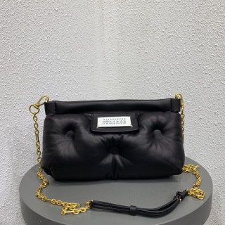 Maison Margiela 2019 Glam Slam Leather Small Chain Shoulder Bag / Clutch Bag,29cm - 메종 마르지엘라 2019 글램 슬램 레더 스몰 체인 숄더백 / 클러치백,MMB0014,29cm,블랙
