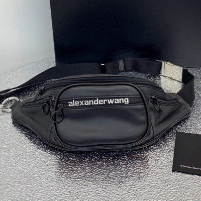 Alexander Wang 2019 Leather Belt Bag,33cm - 알렉산더왕 2019 레더 남여공용 벨트백 AWB0013,33cm,블랙