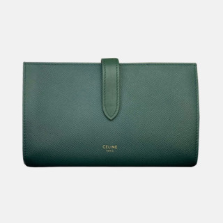 Celine 2019 Ladies Wallet,19cm - 셀린느 2019 여성용 레더 장지갑,CELW00016,19cm.그린
