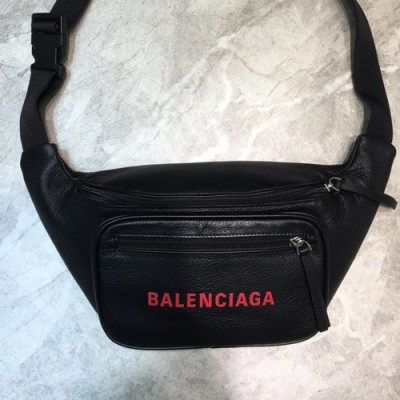 Balenciaga 2019 Leather Hip Sack,25CM - 발렌시아가 2019 레더 남여공용 힙색,BGB0346,25CM,블랙
