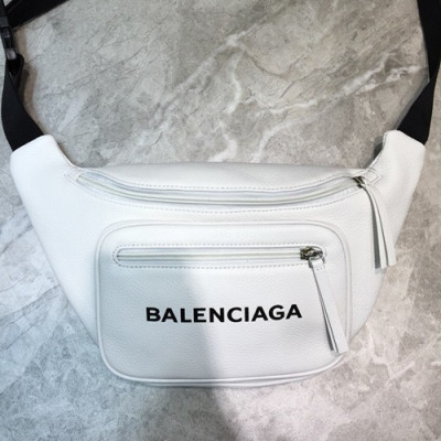 Balenciaga 2019 Leather Hip Sack,25CM - 발렌시아가 2019 레더 남여공용 힙색,BGB0349,25CM,화이트