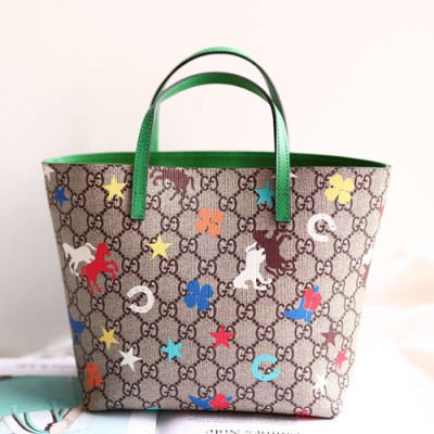 Gucci 2019 Supreme Mini Tote Bag,21CM - 구찌 2019 수프림 여성용 토트백 410812,GUB0680,21CM,브라운