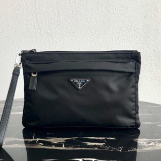 Prada 2019 Nylon Mens Clutch Bag ,28CM - 프라다 2019 나일론 남성용 클러치백 2NH007,28CM,블랙
