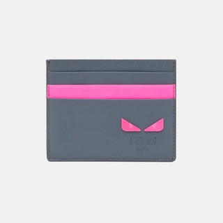 Fendi 2019 Leather Card Purse - 펜디 2019 남여공용 레더 카드 퍼스 FENW0082.Size(10.5cm).그레이