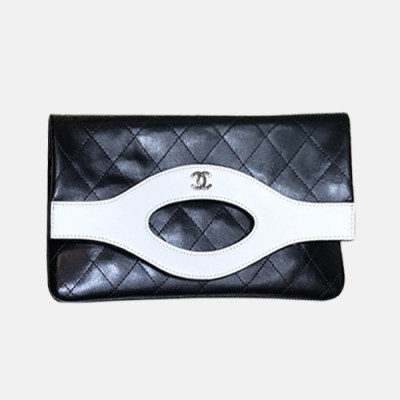 Chanel 2019 Women Clutch Bag ,25.5CM - 샤넬 2019 여성용 클러치백,CHAB0831,25.5CM,블랙+화이트