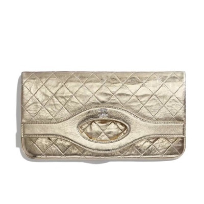 Chanel 2019 Women Clutch Bag ,25.5CM - 샤넬 2019 여성용 클러치백,CHAB0835,25.5CM,옐로우골드